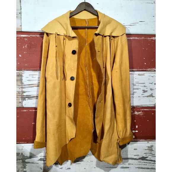 Hand Crafted Jackets & Blazers - VTG Custom Elk Leather Hide Jacket